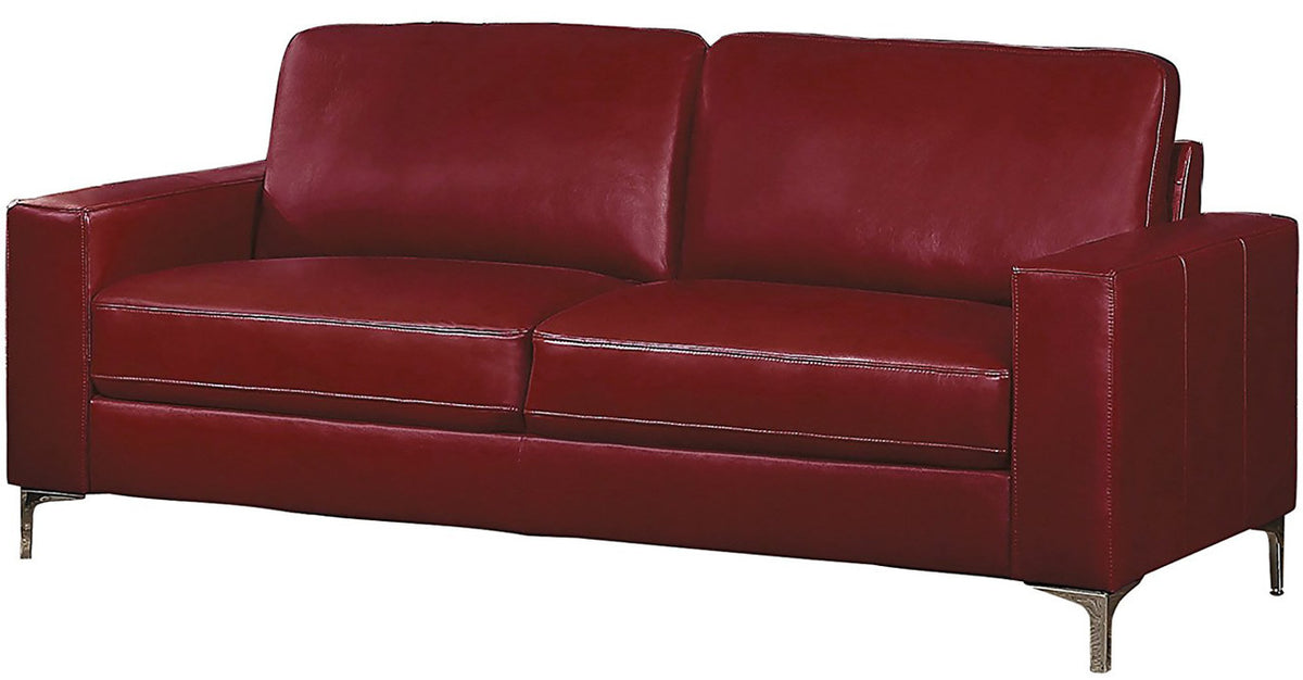 Ceptor Red Leather Gel Sofa