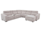 Grandview Cobblestone 7-Piece Power Reclining Sectional with Storage Chaise