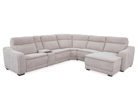 Grandview Cobblestone 7-Piece Power Reclining Sectional with Storage Chaise