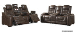 CONCIERGE Brown Powered Reclining Sofa & Loveseat