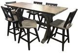 Kwan Grey 6-PC Counter Height Swivel Set
