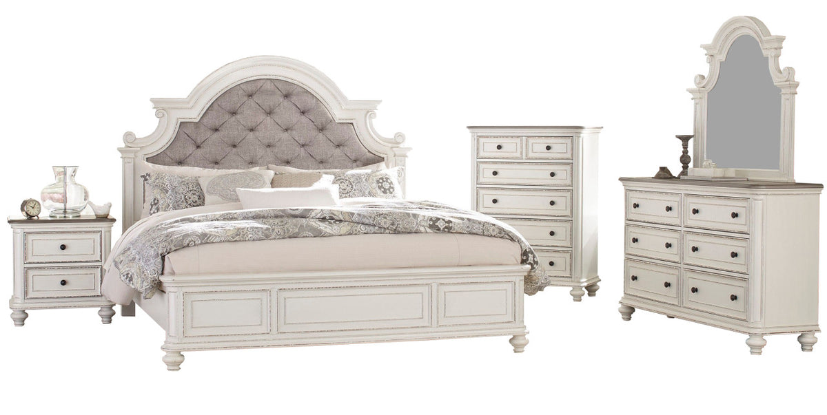 JACKSON Antique White Bedroom Set