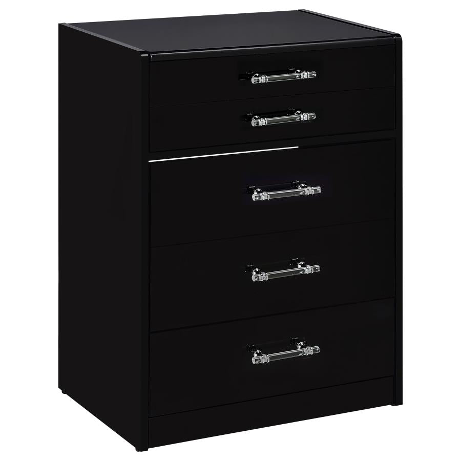 Noir Black 24" Vanity & Stool Set Black