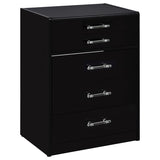 Noir Black 24" Vanity & Stool Set Black
