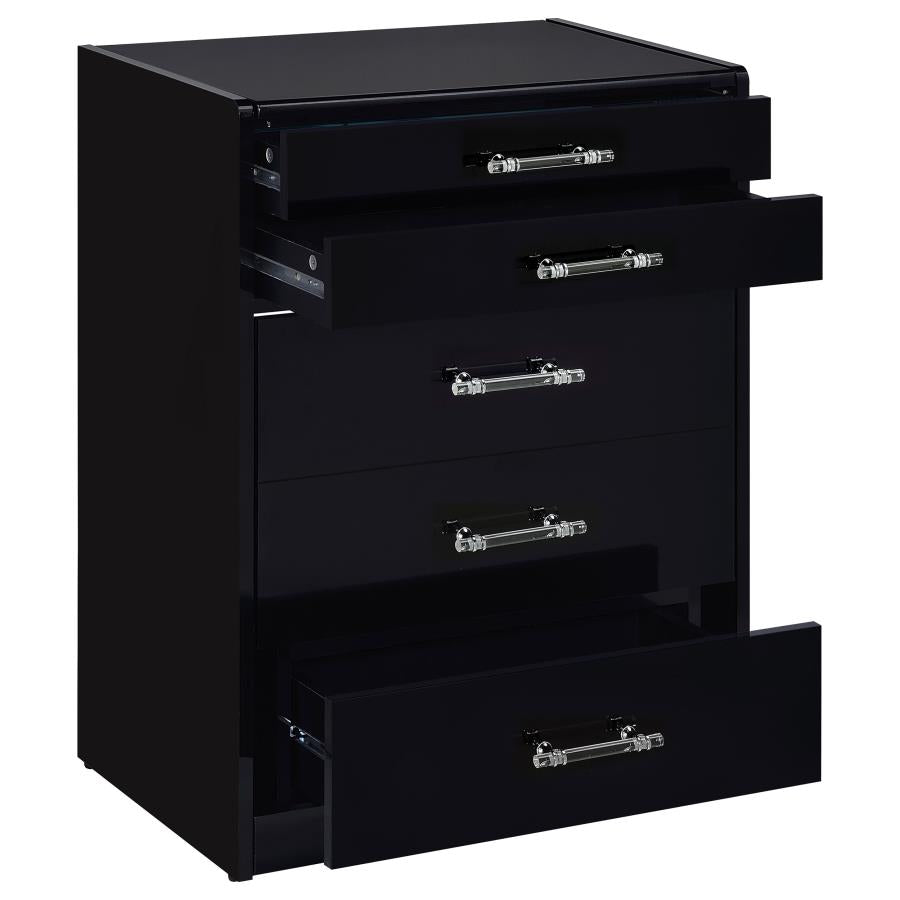 Noir Black 24" Vanity & Stool Set Black