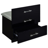 Noir Black 24" Vanity & Stool Set Black