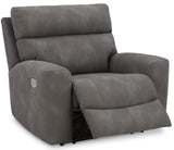 NORA Gray Power Oversized 47" Wide Recliner