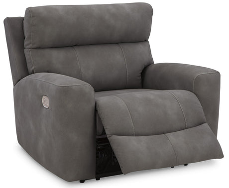 NORA Gray Power Oversized 47" Wide Recliner