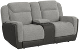 NOUR Gray Fabric Reclining Livingroom with Glider Loveseat