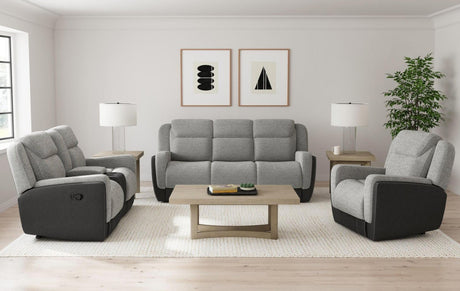 NOUR Gray Fabric Reclining Sofa