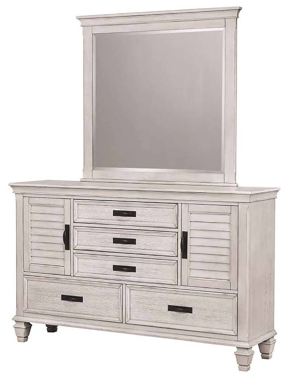 Orchard Antique White Dresser & Mirror