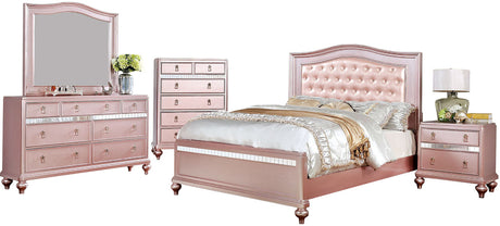 AUBRIANA Rose Gold Dresser & Mirror