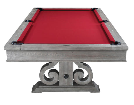 STABLES Silver Distressed 8-FT Dining Table With Pool Table
