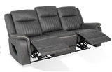 ROMAN Gray 86"Wide Power Reclining Sofa
