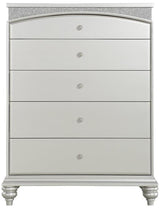 PRECIOUS Platinum 38" Wide 5 Drawer Chest