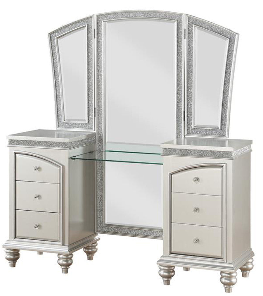 PRECIOUS Platinum 60" Wide Vanity with Rhinestones