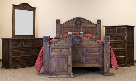 RANGER Brown Rope & Star Poster Bed