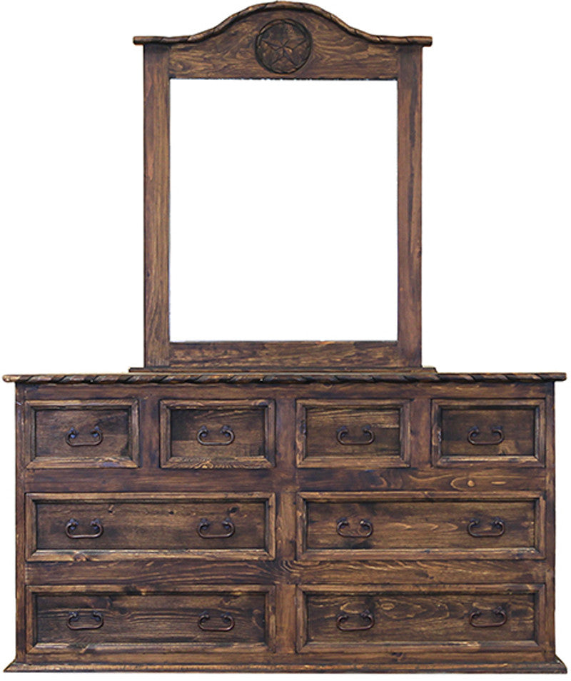 RANGER Brown Rope & Star Dresser & Mirror