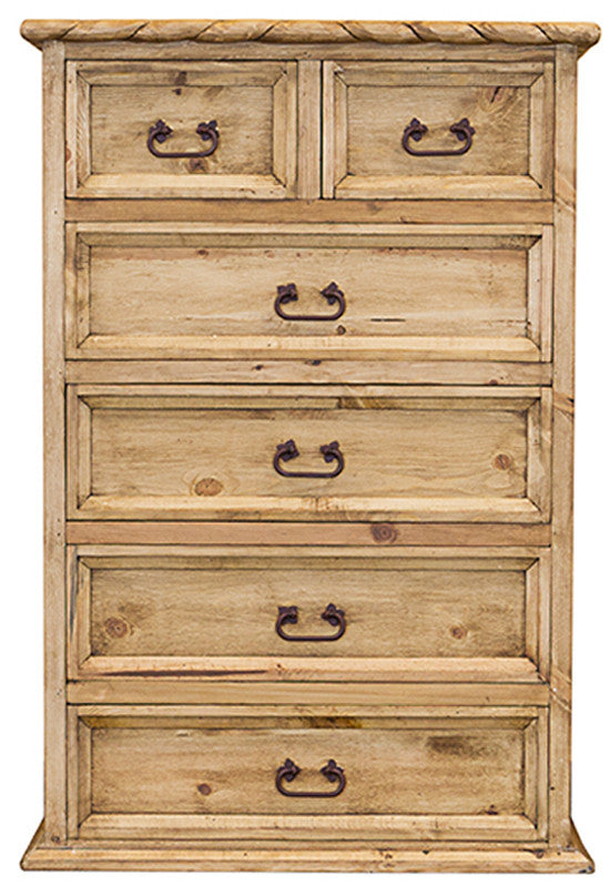 Ranger Light Brown Rope & Star 6 Drawer Chest