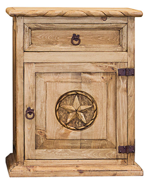 RANGER Light Brown Rope & Star Nightstand