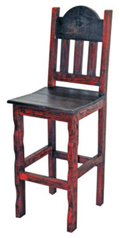 Red Rustic 3-PC Round Bar Table Set