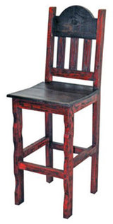 Red Rustic 3-PC Round Bar Table Set