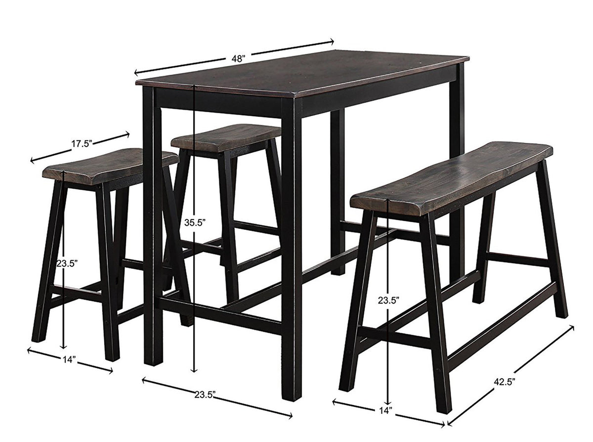 Ron Brown & Black 4 Piece Counter Set