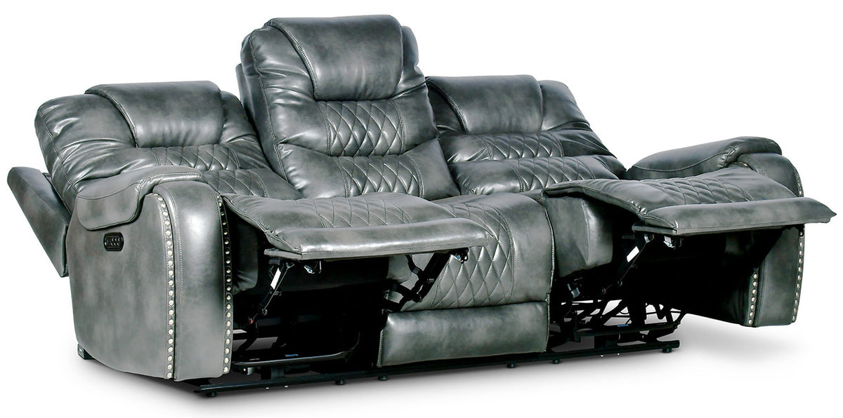 ROVER Grey Powered Reclining Sofa & Loveseat