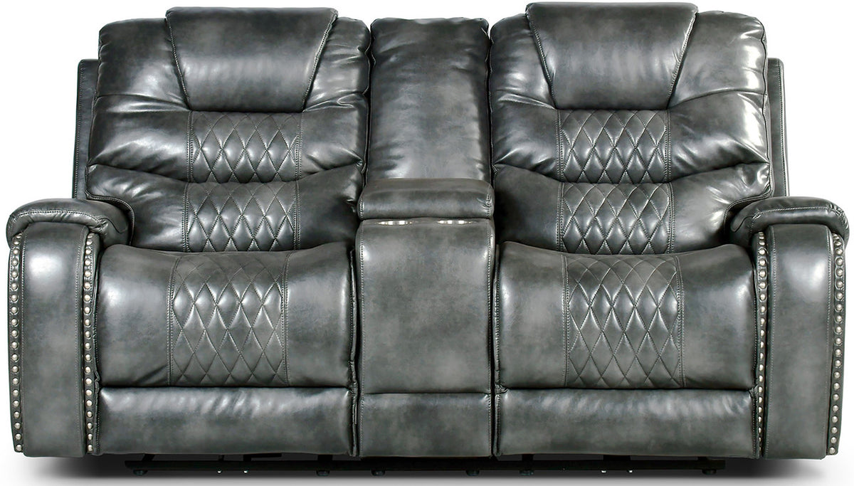 ROVER Grey Powered Reclining Sofa & Loveseat