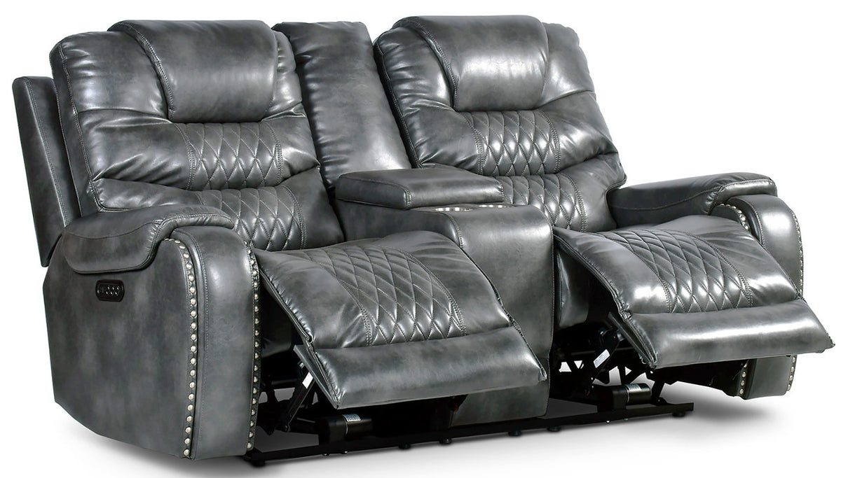 Rover Grey Powered Reclining Loveseat