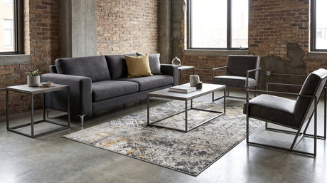 Elysian Charcoal/Gold 5 x 8 Rug