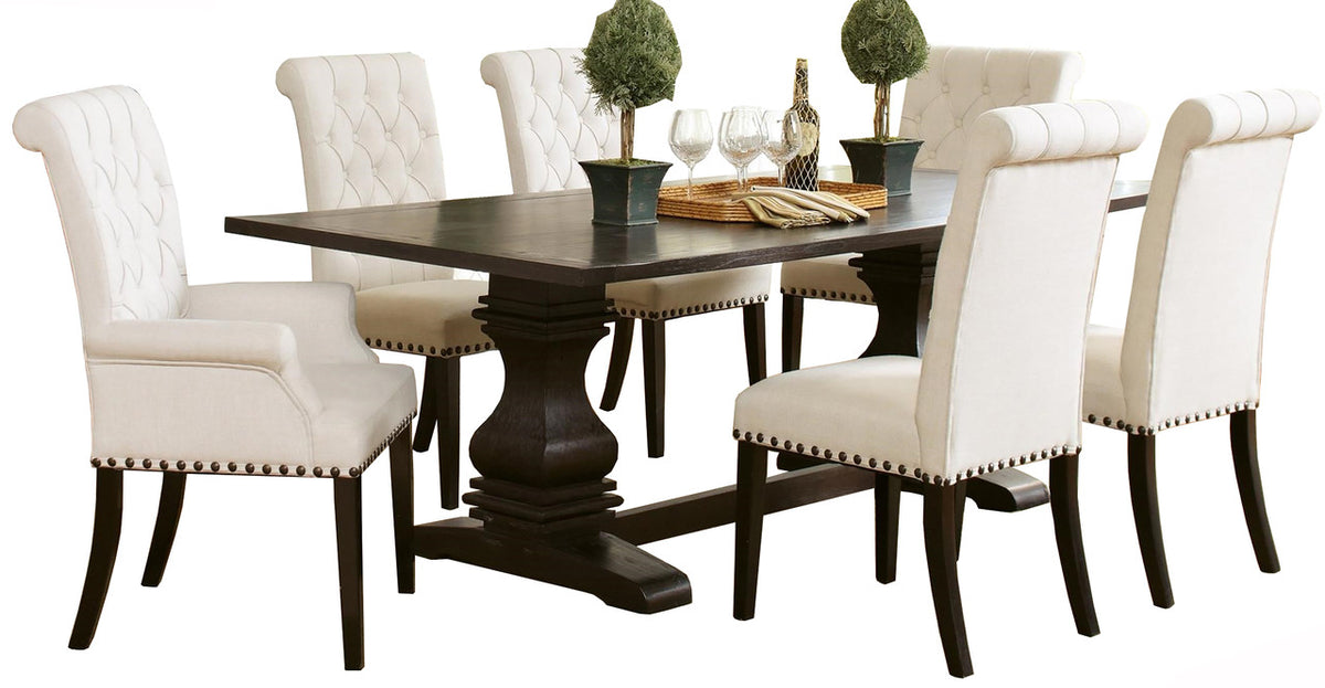 CASSIDY Rustic Espresso 7 Piece Dining Set
