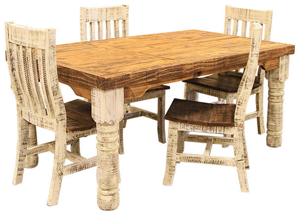 Provencia White Rustic 5-PC Dining Set