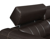 DONOVAN Top-Grain Leather 6-PC Powered Reclining Sectional with USB