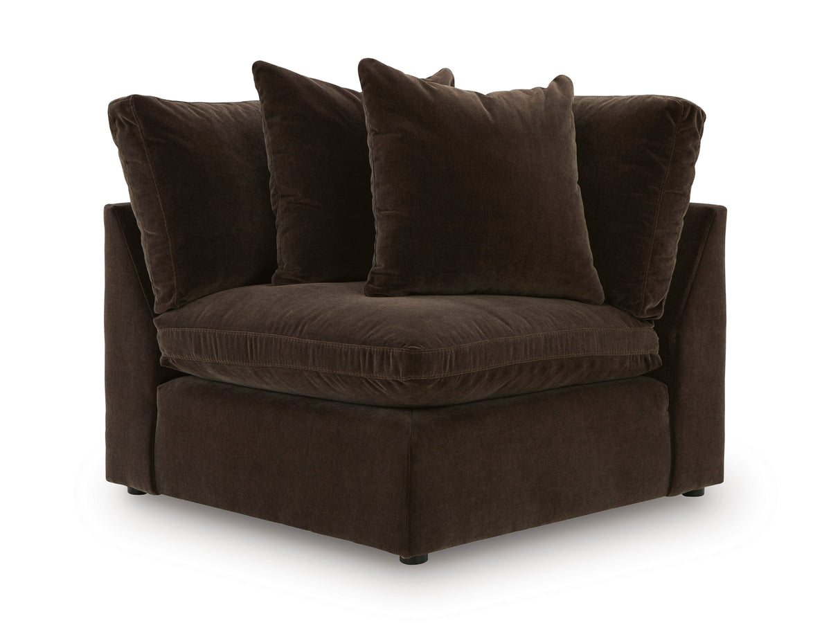 Haven Chocolate Polyester 133" x 133" Modular Sectional