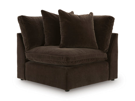 Haven Chocolate Polyester 133" x 92" Modular Sectional
