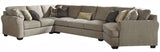 Josie Gray Fabric 4-PC Sectional