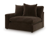 Haven Chocolate Polyester 133" x 133" Modular Sectional