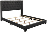 POLINA Dark Gray 50" Tall Tufted Bed