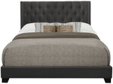 POLINA Dark Gray 50" Tall Tufted Bed