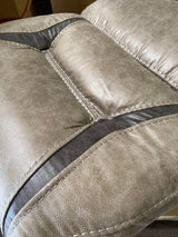 PEGASUS Light Gray Microsuede Reclining Sofa & Loveseat
