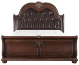 JARISSA Dark Cherry 70" Height Sleigh Bed