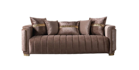 Beatrice Brown Velvet Sofa & Loveseat
