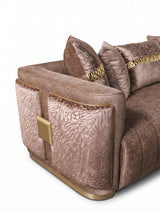 Beatrice Brown Velvet Sofa & Loveseat