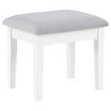 Starlit White Mirrored 48" Vanity Table Set With Stool