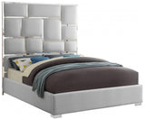 SYLVIA White Faux Leather Bed