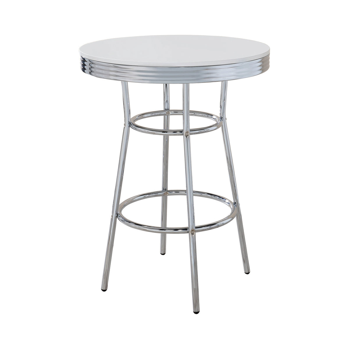BEL AIR White 3 Piece Bar Height Set