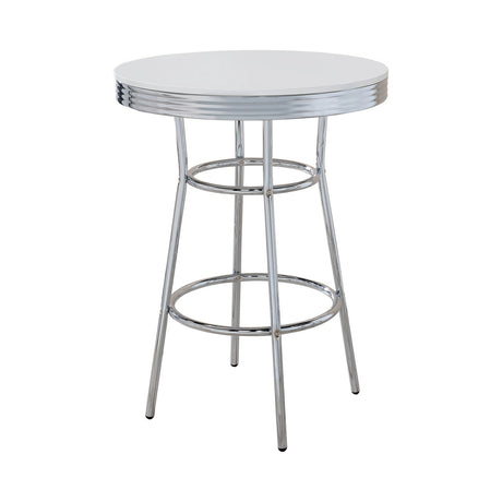 BEL AIR White 3 Piece Bar Height Set