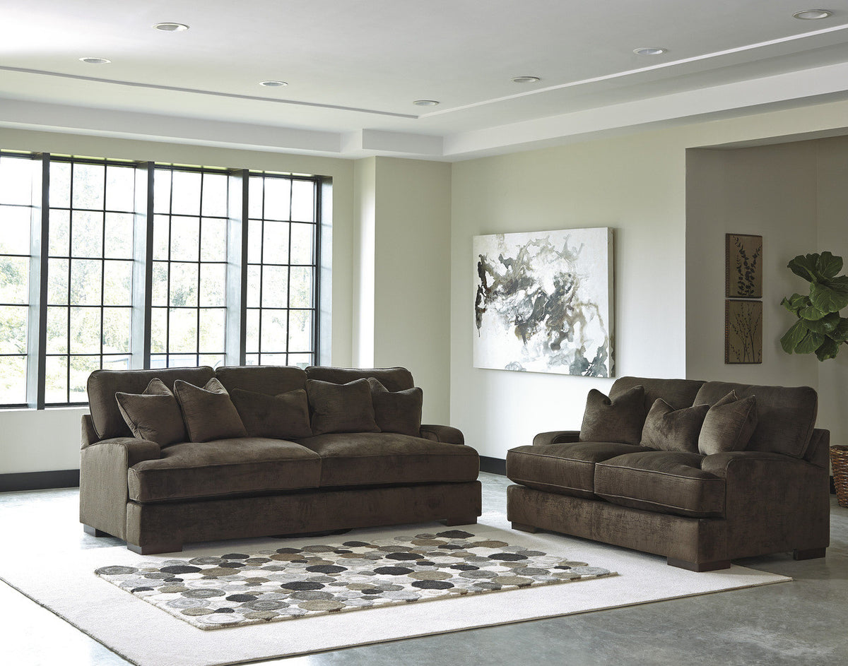 TEDDY Chocolate Ultra Push Sofa & Loveseat
