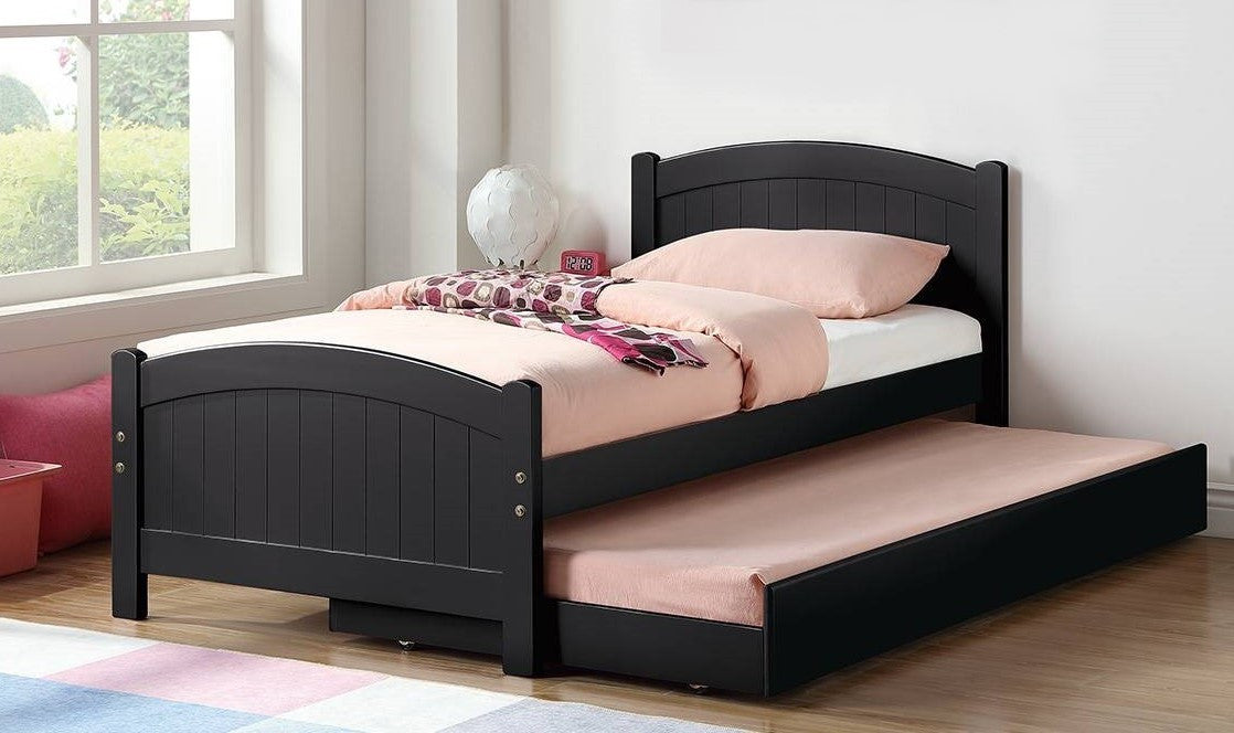 Todd Black Twin Trundle Bed